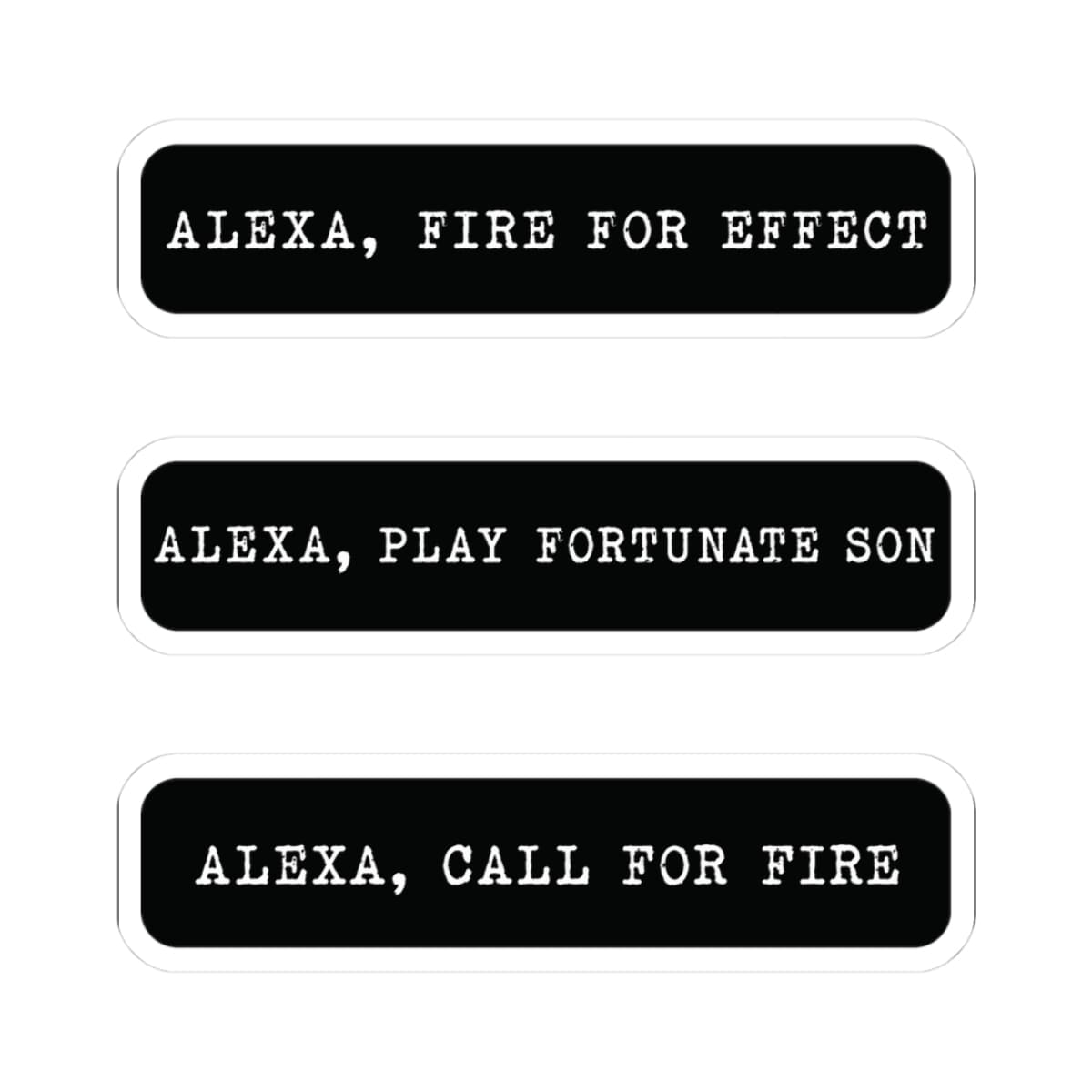 K-Factor Supply Co Alexa Mk 1 Sticker (3-Pack) 3" × 3" / White