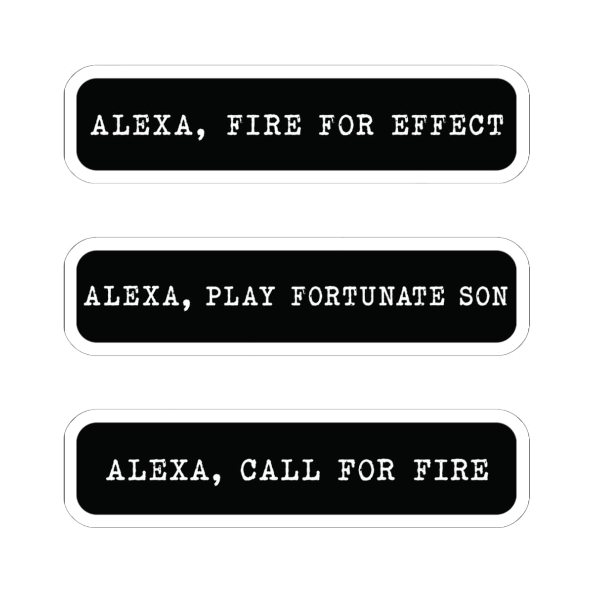 K-Factor Supply Co Alexa Mk 1 Sticker (3-Pack) 6" × 6" / White