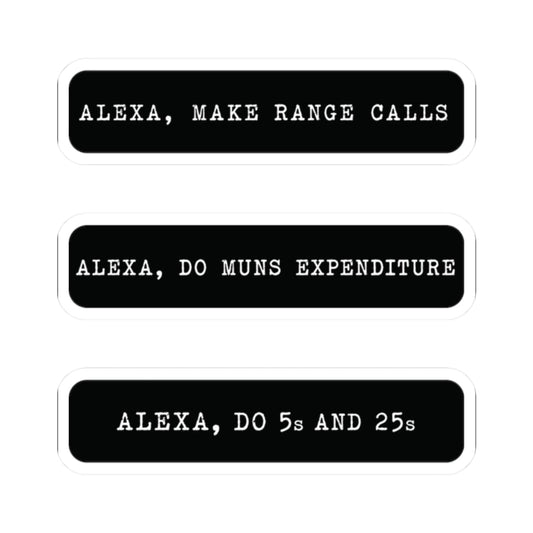 K-Factor Supply Co Alexa Mk 2 Sticker (3-Pack) 2" × 2" / White