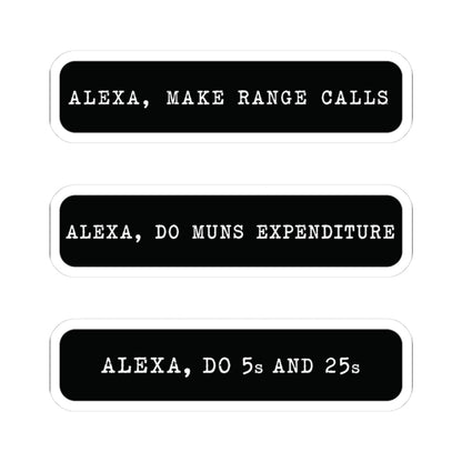 K-Factor Supply Co Alexa Mk 2 Sticker (3-Pack) 3" × 3" / White