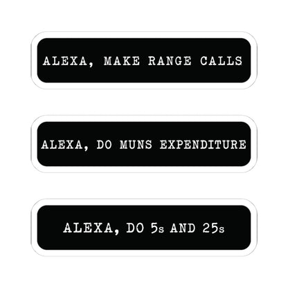 K-Factor Supply Co Alexa Mk 2 Sticker (3-Pack) 4" × 4" / White