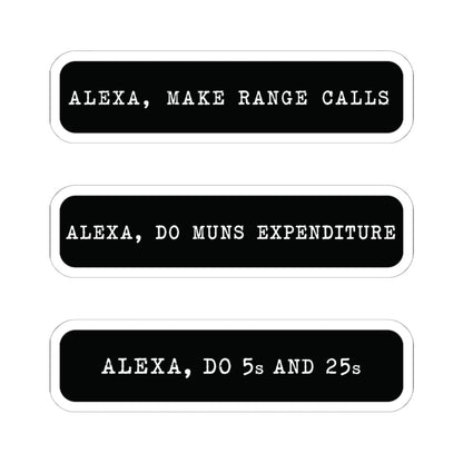 K-Factor Supply Co Alexa Mk 2 Sticker (3-Pack) 6" × 6" / White