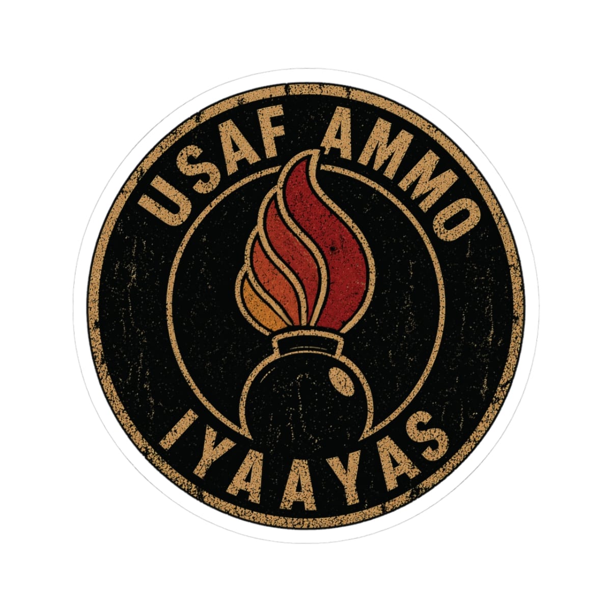 K-Factor Supply Co Ammo Mk 3 Sticker 3" × 3" / White