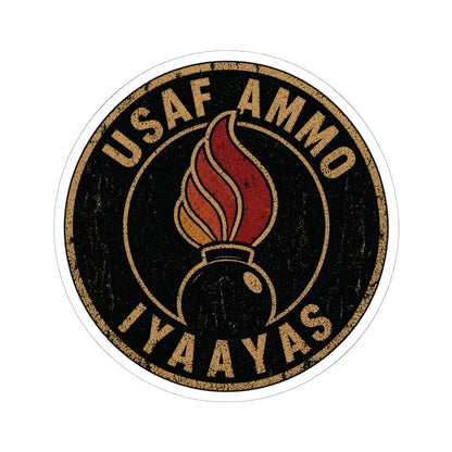 K-Factor Supply Co Ammo Mk 3 Sticker 6" × 6" / White