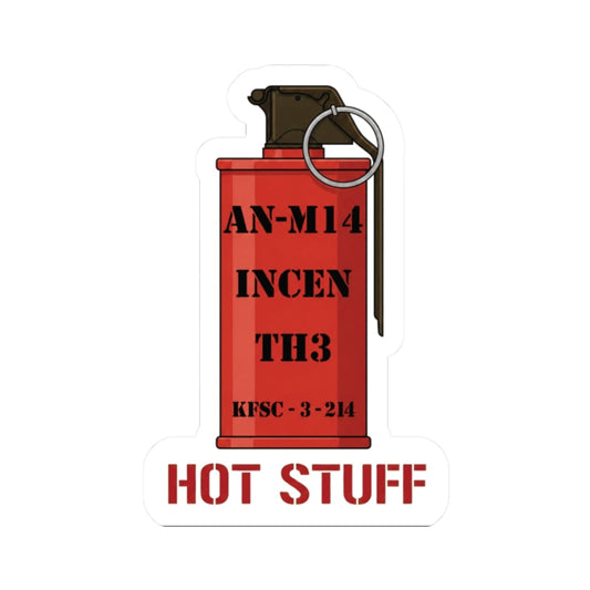 K-Factor Supply Co AN-M14 Hot Stuff Sticker 2" × 2"