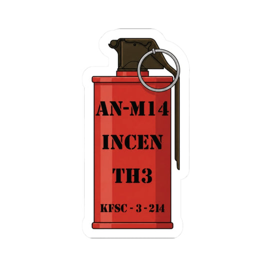 K-Factor Supply Co AN-M14 Thermite Grenade Sticker 2" × 2"