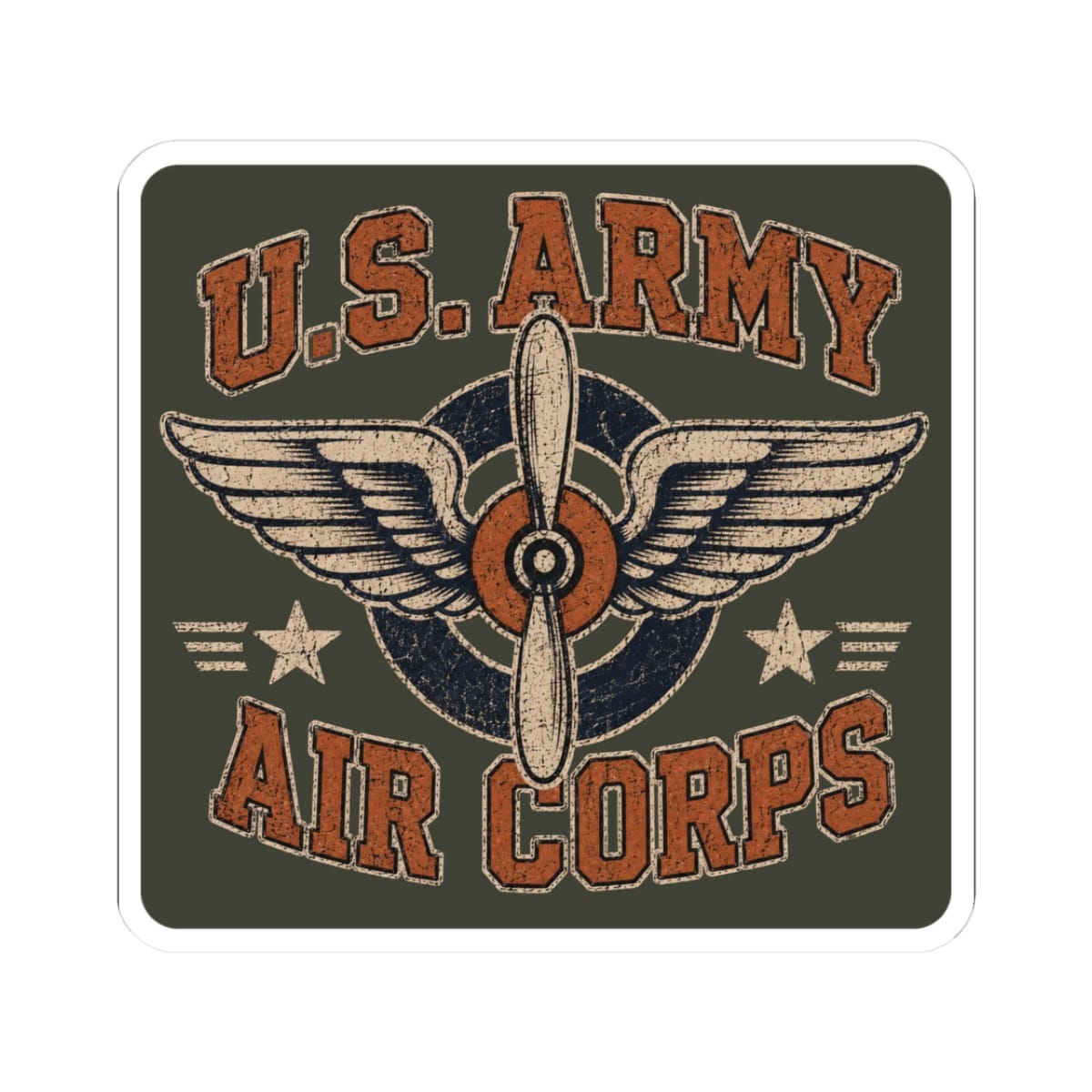 K-Factor Supply Co Army Air Corps Sticker 3" × 3"