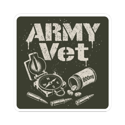 K-Factor Supply Co Army Vet Mk 2 Sticker 3" × 3"