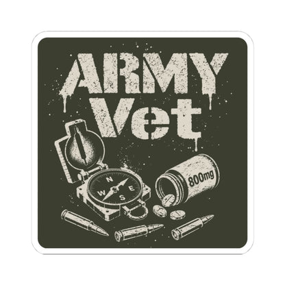 K-Factor Supply Co Army Vet Mk 2 Sticker 4" × 4"