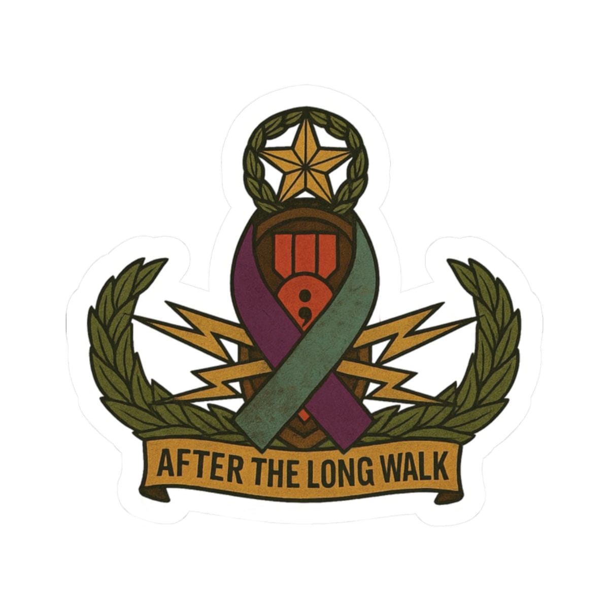 K-Factor Supply Co ATLW Semi-Colon Crab Sticker 2" × 2"