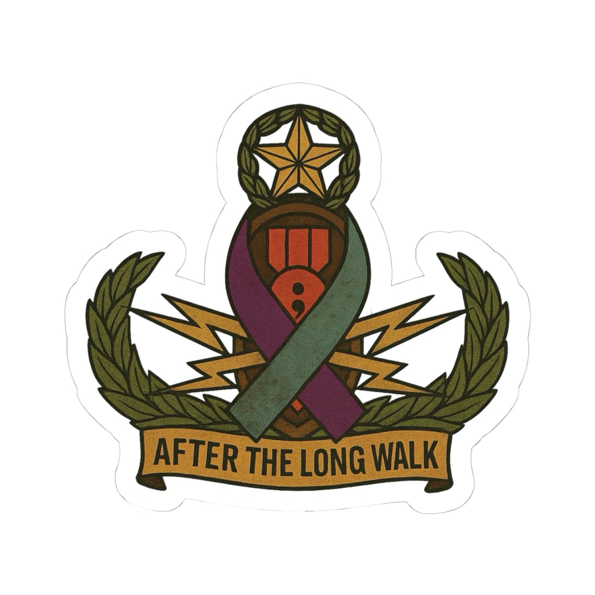 K-Factor Supply Co ATLW Semi-Colon Crab Sticker 4" × 4"