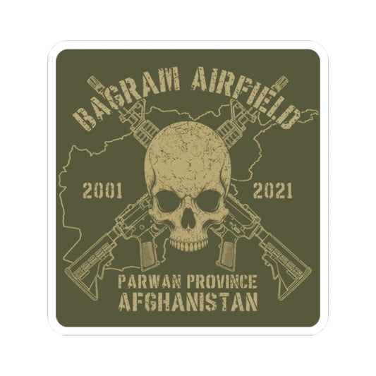K-Factor Supply Co Bagram - Skull & Carbines Sticker 2" × 2"