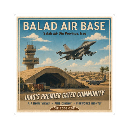 K-Factor Supply Co Balad AB Travel Sticker 2" × 2"