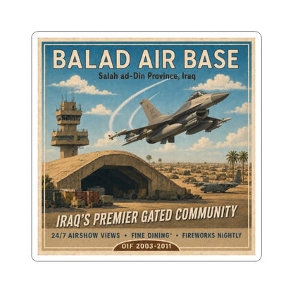 K-Factor Supply Co Balad AB Travel Sticker 3" × 3"