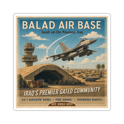 K-Factor Supply Co Balad AB Travel Sticker 4" × 4"