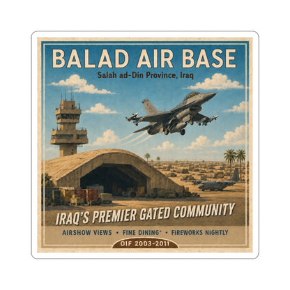 K-Factor Supply Co Balad AB Travel Sticker 6" × 6"