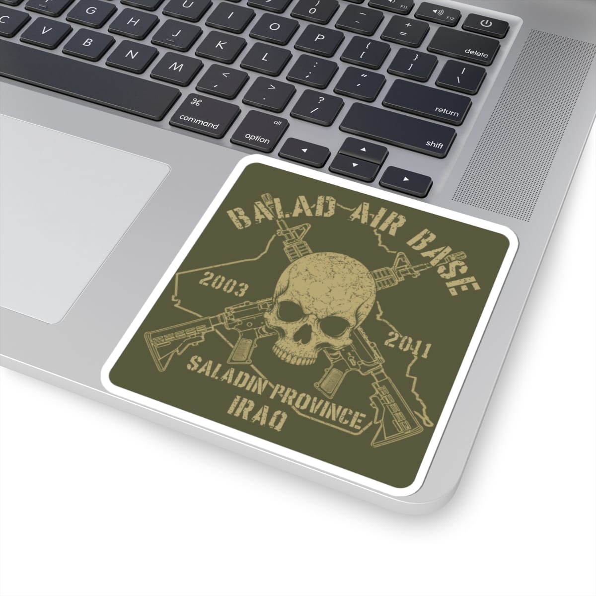 K-Factor Supply Co Balad-Air Base - Skull & Carbines Sticker