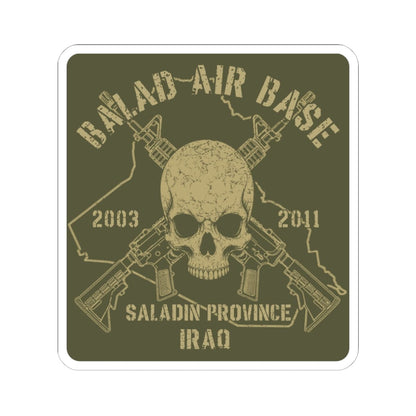 K-Factor Supply Co Balad-Air Base - Skull & Carbines Sticker 6" × 6"