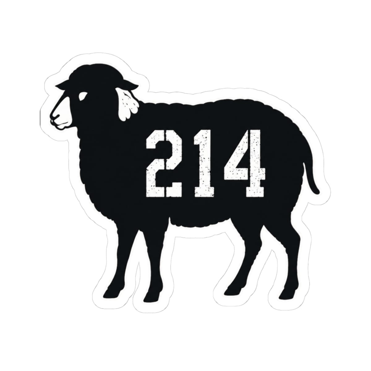 K-Factor Supply Co Black Sheep (Clean) Sticker 3" × 3" / White