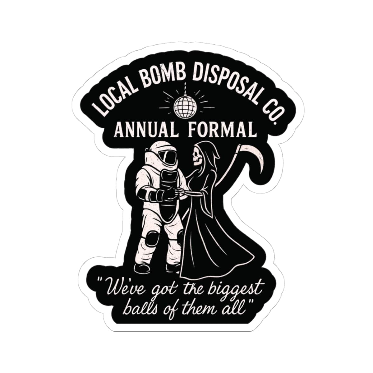 K-Factor Supply Co Bomb Disposal Formal Sticker 4" × 4"
