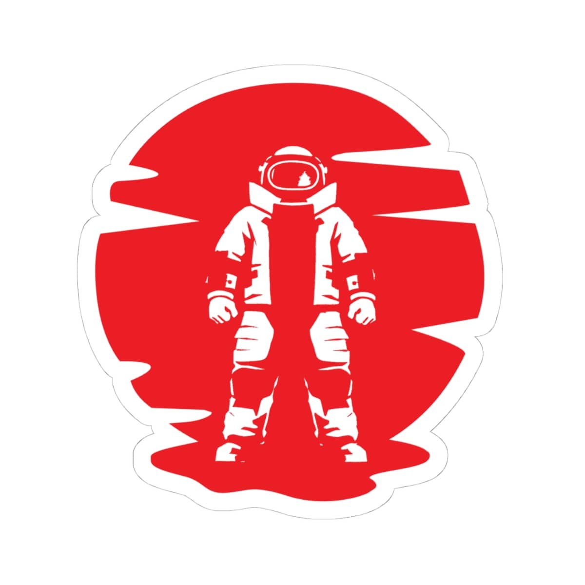 K-Factor Supply Co Bomb Suit Sunset Sticker 4" × 4"