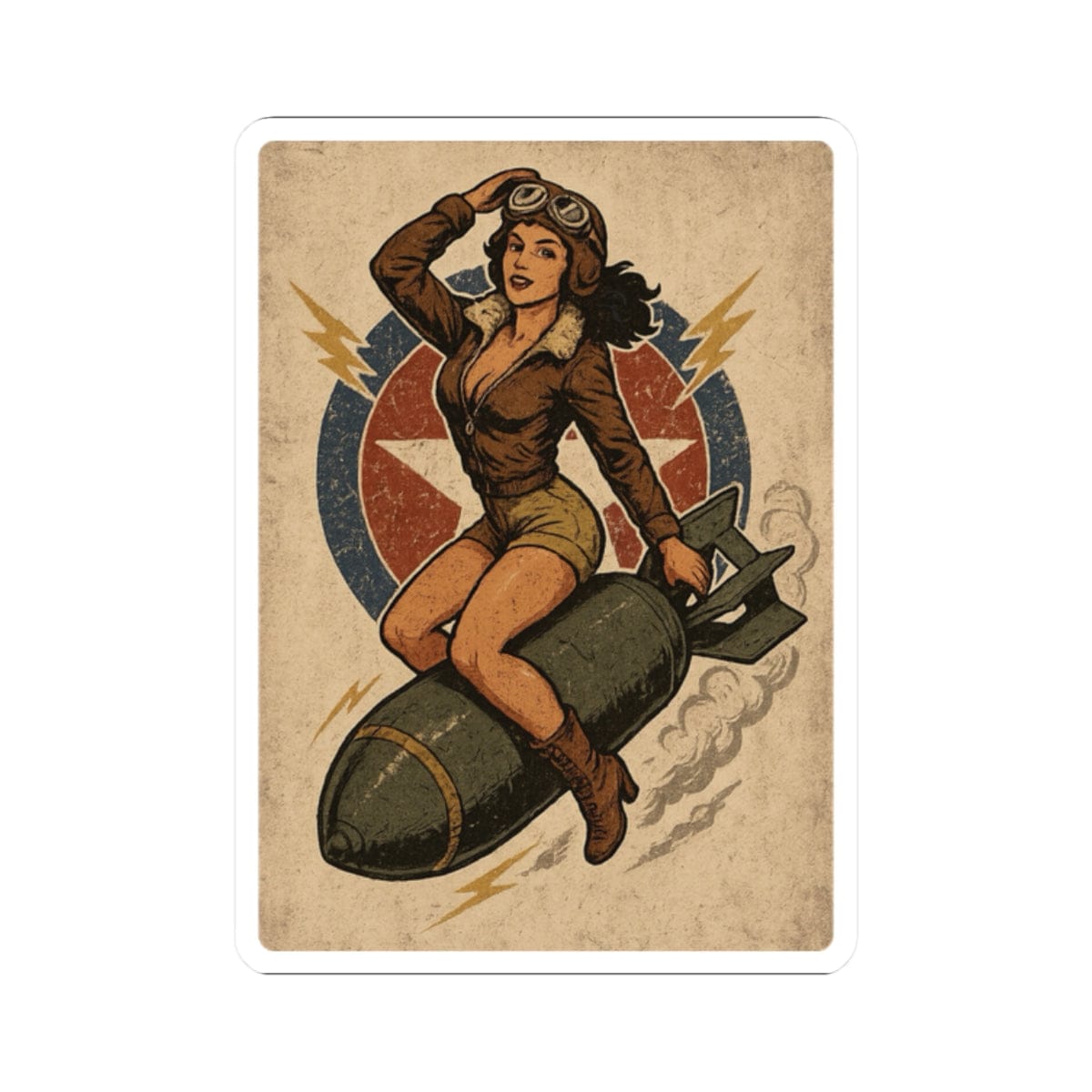 K-Factor Supply Co Bombs Away Sticker 2" × 2"