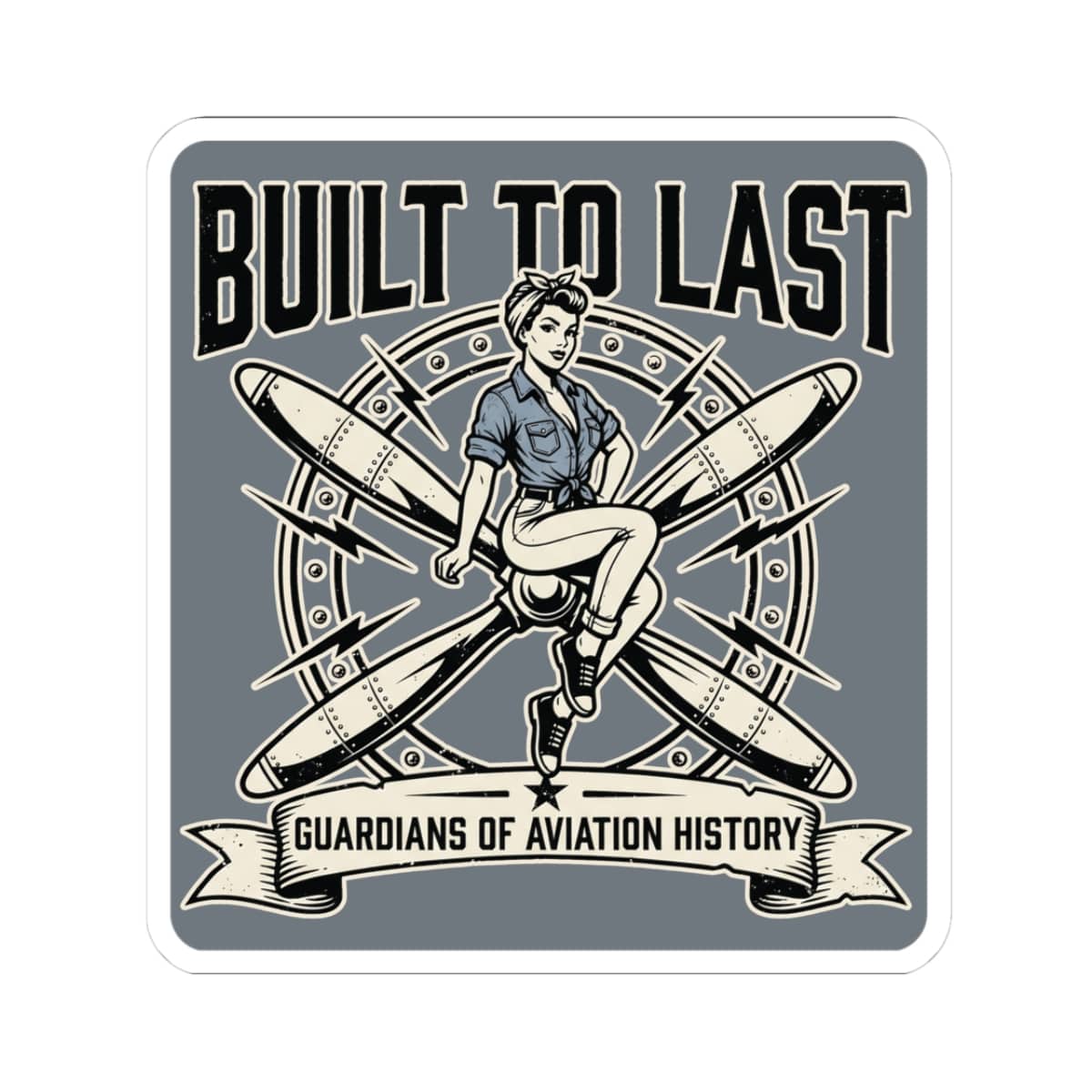 K-Factor Supply Co Built to Last Sticker 3" × 3"