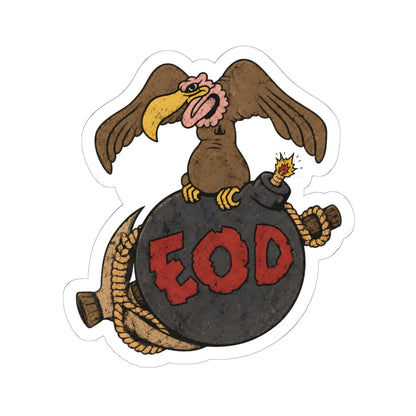 K-Factor Supply Co Buzzard Bomb and Pick (Full Color) Sticker 6" × 6"