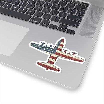 K-Factor Supply Co C-130 Top-Down Flag Sticker