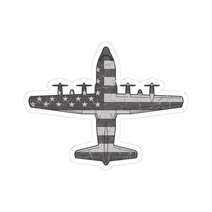 K-Factor Supply Co C-130 Top-Down Flag (Subdued) Sticker 4" × 4"