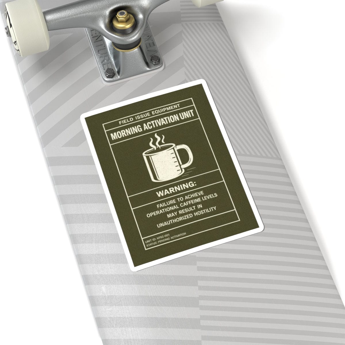 K-Factor Supply Co Caffeine Warning Sticker