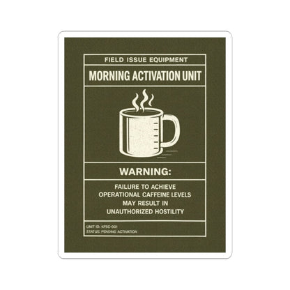 K-Factor Supply Co Caffeine Warning Sticker 3" × 3"