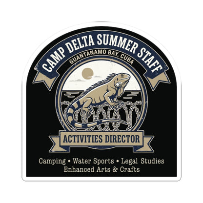 K-Factor Supply Co Camp Delta Summer Staff Sticker 2" × 2" / White