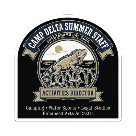 K-Factor Supply Co Camp Delta Summer Staff Sticker 2" × 2" / White