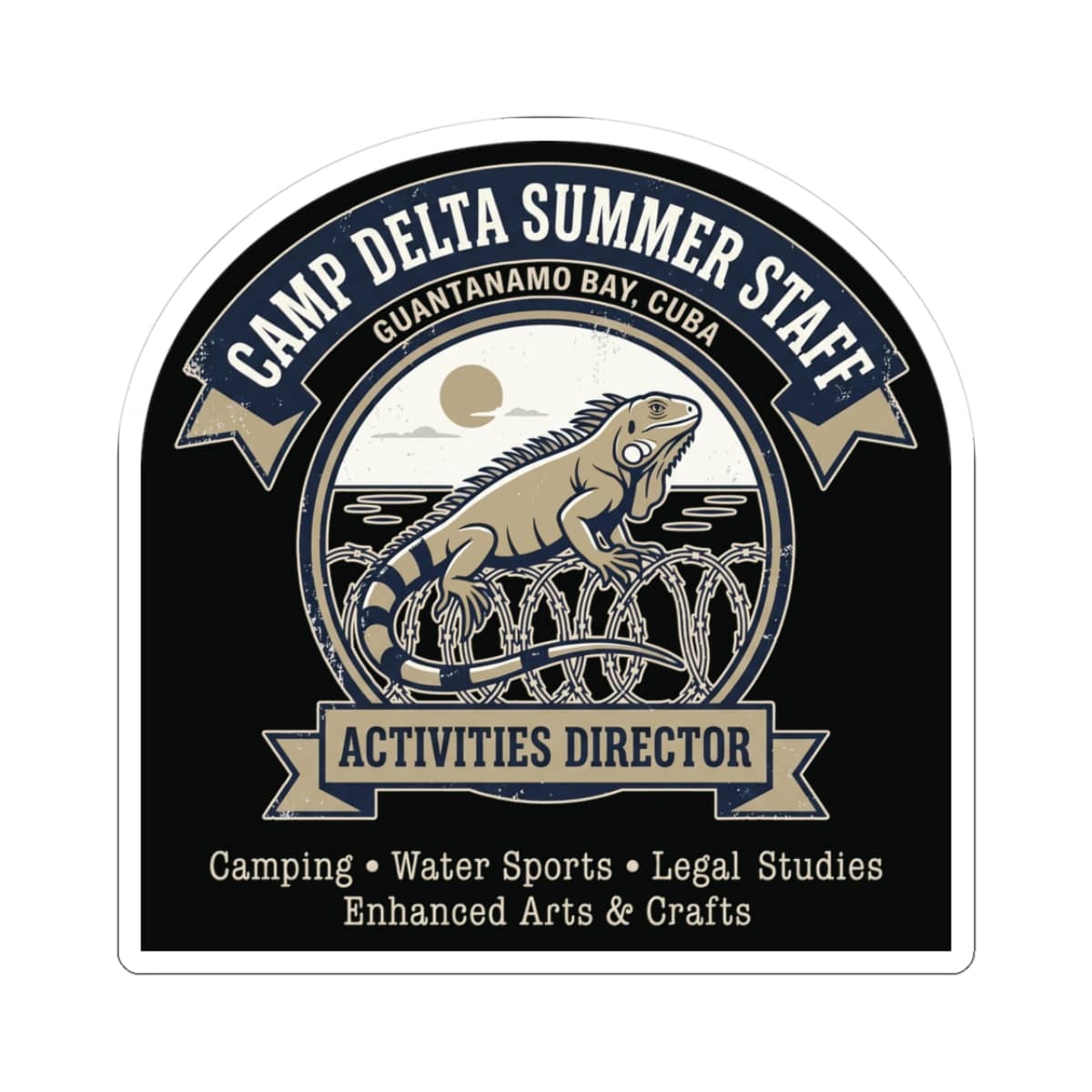 K-Factor Supply Co Camp Delta Summer Staff Sticker 3" × 3" / White