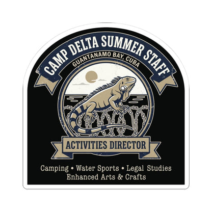 K-Factor Supply Co Camp Delta Summer Staff Sticker 3" × 3" / White