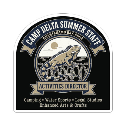 K-Factor Supply Co Camp Delta Summer Staff Sticker 4" × 4" / White
