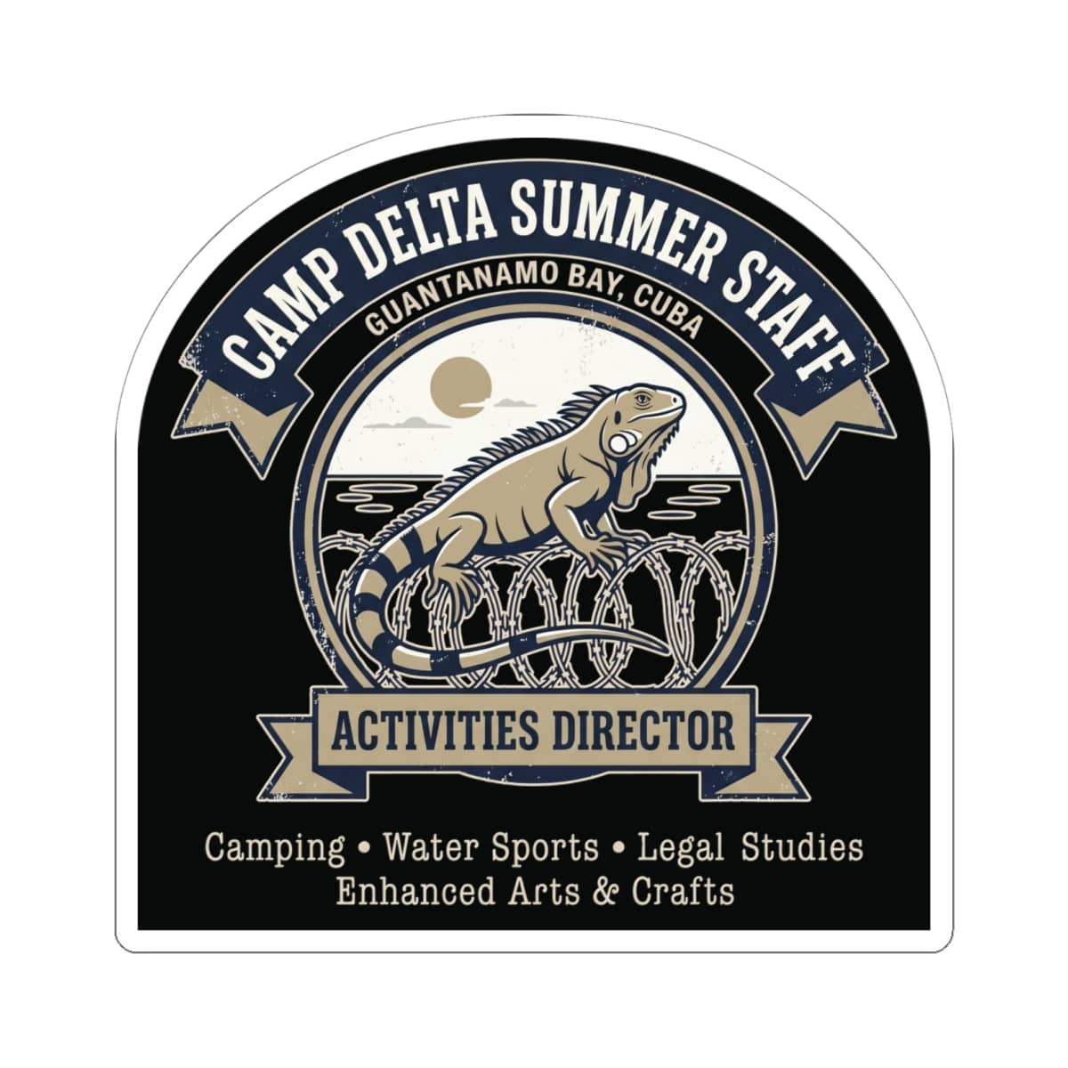 K-Factor Supply Co Camp Delta Summer Staff Sticker 6" × 6" / White
