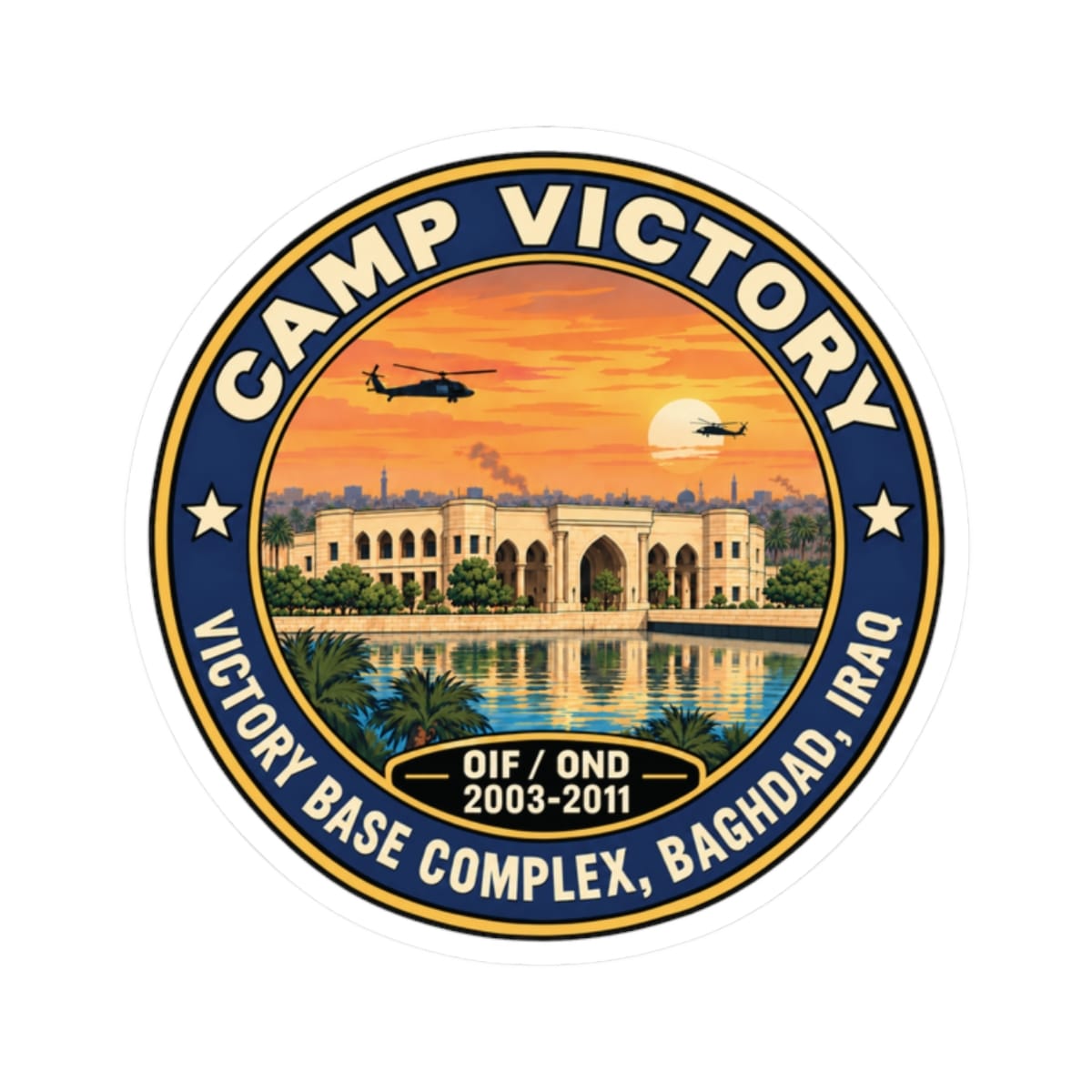 K-Factor Supply Co Camp Victory Icon Mk 1 Sticker 2" × 2"