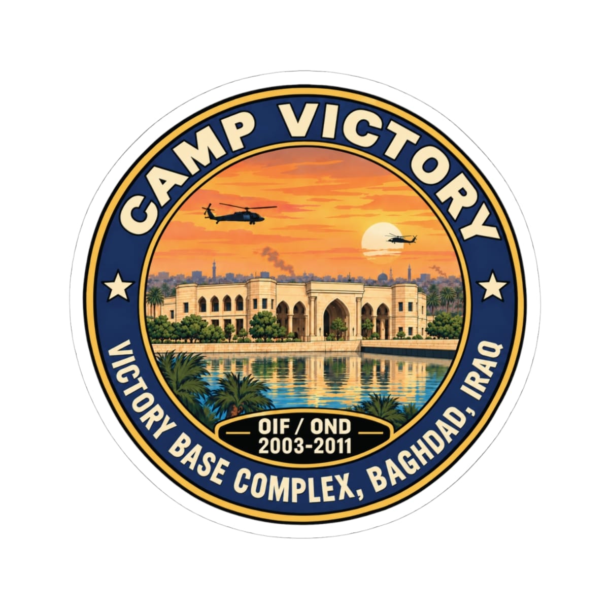 K-Factor Supply Co Camp Victory Icon Mk 1 Sticker 4" × 4"