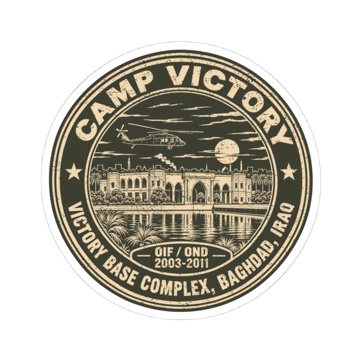K-Factor Supply Co Camp Victory Icon Mk 2 Sticker 4" × 4"
