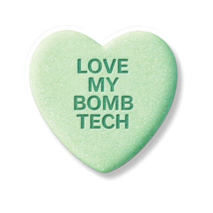 K-Factor Supply Co Candy Heart (Green) Sticker 6" × 6" / White