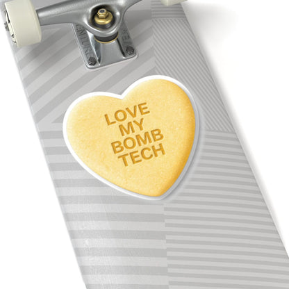K-Factor Supply Co Candy Heart (Yellow) Sticker