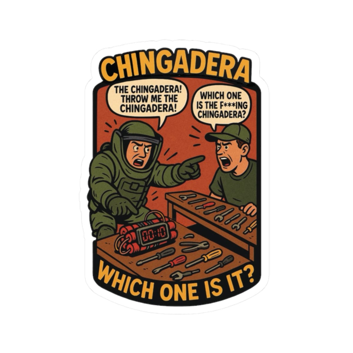 K-Factor Supply Co Chingadera Sticker 2" × 2"
