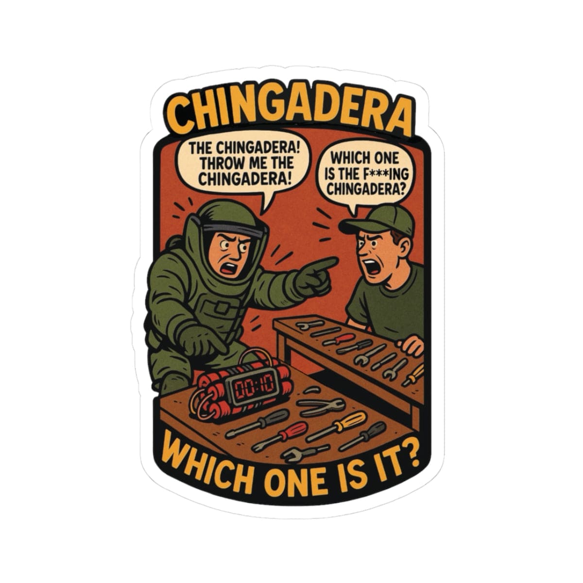 K-Factor Supply Co Chingadera Sticker 3" × 3"