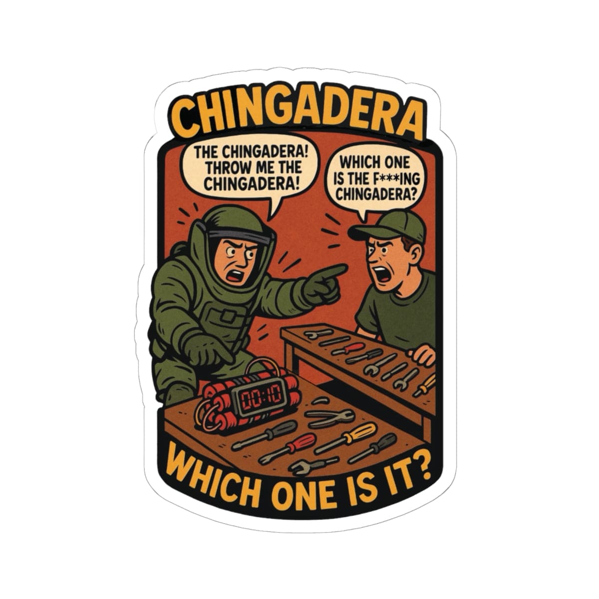 K-Factor Supply Co Chingadera Sticker 6" × 6"