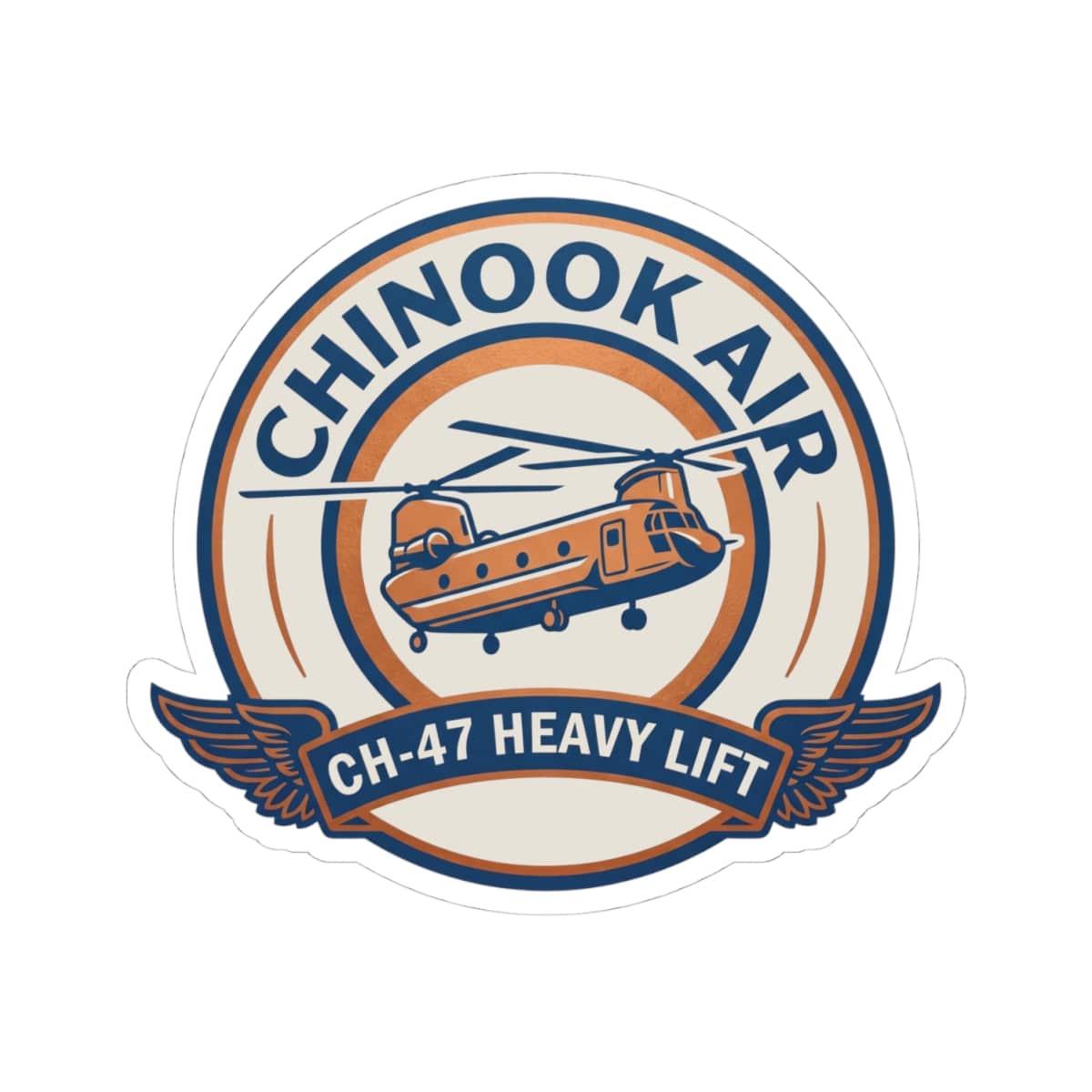 K-Factor Supply Co Chinook Air Icon Sticker 4" × 4"
