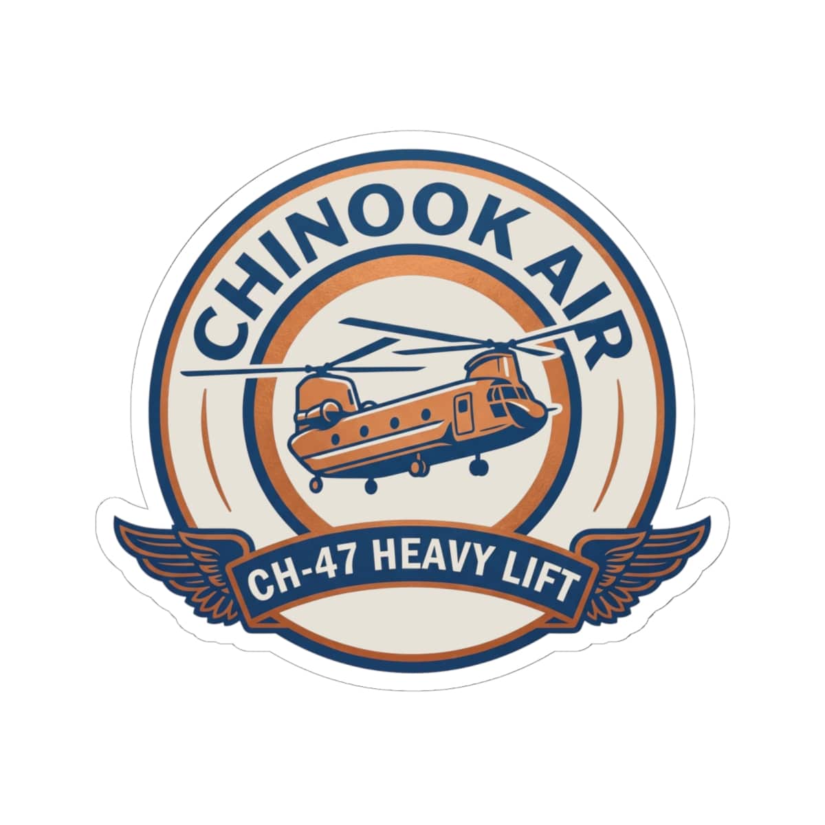 K-Factor Supply Co Chinook Air Icon Sticker 6" × 6"
