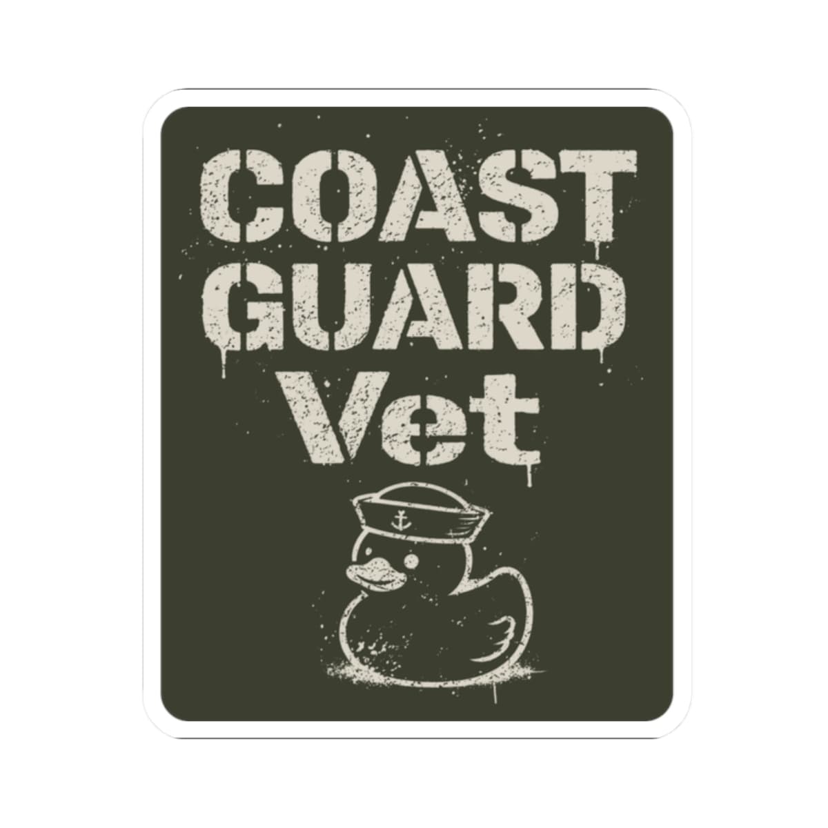 K-Factor Supply Co Coast Guard Vet Sticker 2" × 2"