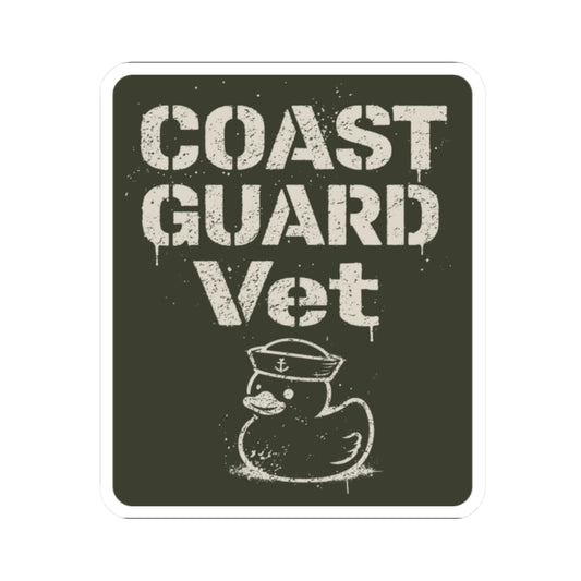 K-Factor Supply Co Coast Guard Vet Sticker 2" × 2"